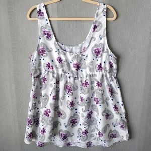 Torrid Floral Paisley Babydoll Tank Top